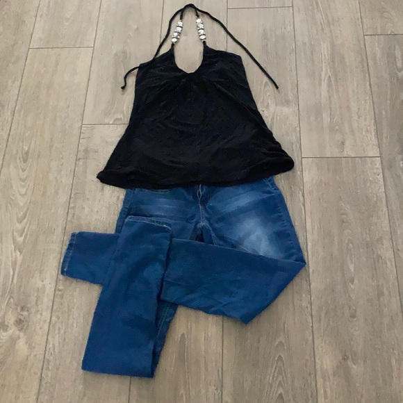 Drdigo Rein Jeans and Black Top - Picture 1 of 11